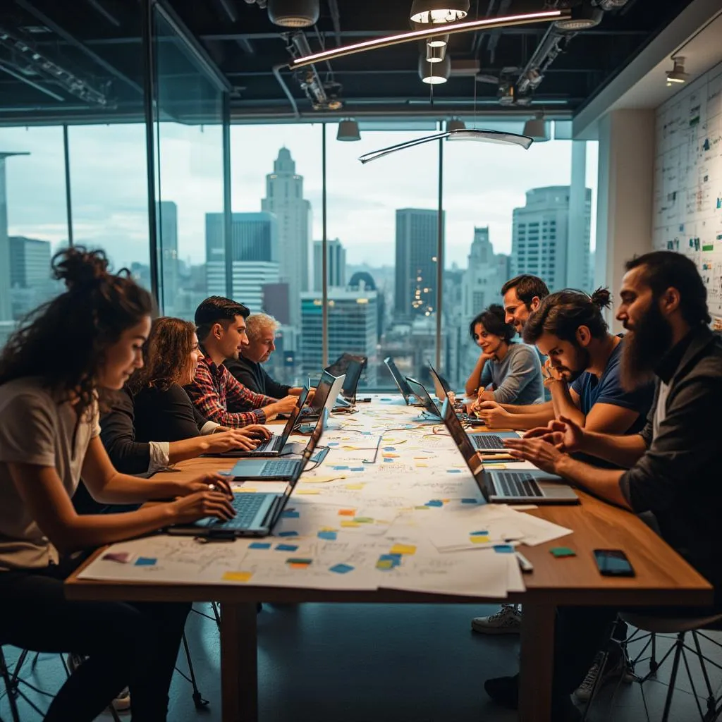 Equipo de Covelets en una sesión de brainstorming